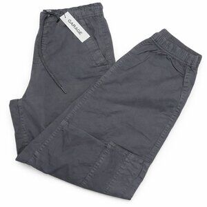 NWT Garage Men’s Cargo Jogger Cotton Grey Pants Small Utility Drawstring Pants